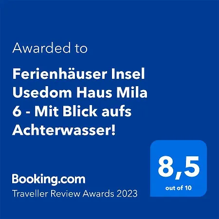 Ferienhaeuser Insel Usedom Haus Mila 6 - Blick Aufs Achterwasser! Whirlpool Und Sauna *